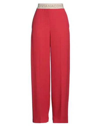 Liviana Conti Woman Pants Red Size 2 Viscose, Acetate