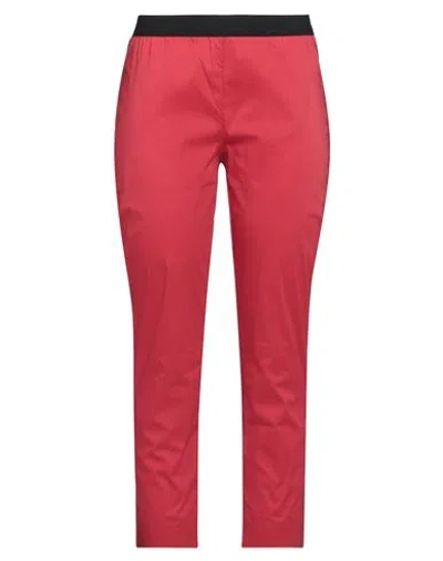 Liviana Conti Woman Pants Red Size 6 Cotton, Polyamide, Elastane