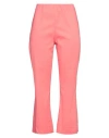 Liviana Conti Woman Pants Salmon Pink Size 8 Cotton, Polyamide, Elastane