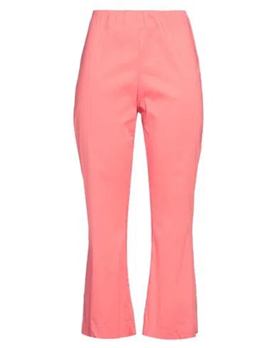 Liviana Conti Woman Pants Salmon Pink Size 8 Cotton, Polyamide, Elastane In Pink