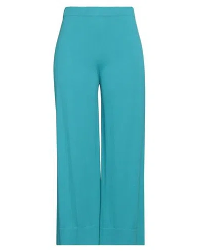 Liviana Conti Woman Pants Turquoise Size 10 Viscose, Polyamide In Blue