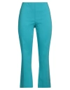 Liviana Conti Woman Pants Turquoise Size 4 Cotton, Polyamide, Elastane In Blue