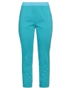 Liviana Conti Woman Pants Turquoise Size 6 Cotton, Polyamide, Elastane In Blue