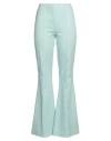 Liviana Conti Woman Pants Turquoise Size 6 Cotton, Viscose, Virgin Wool, Elastane In Blue