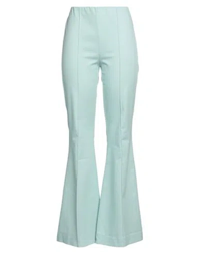 Liviana Conti Woman Pants Turquoise Size 6 Cotton, Viscose, Virgin Wool, Elastane In Blue