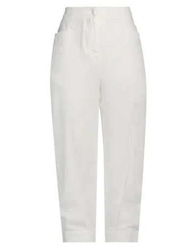 Liviana Conti Woman Pants White Size 8 Linen