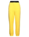Liviana Conti Woman Pants Yellow Size 6 Cotton, Polyester, Elastane