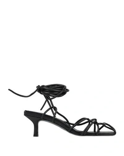 Liviana Conti Woman Sandals Black Size 6 Textile Fibers