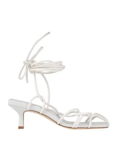 Liviana Conti Woman Sandals White Size 7 Textile Fibers