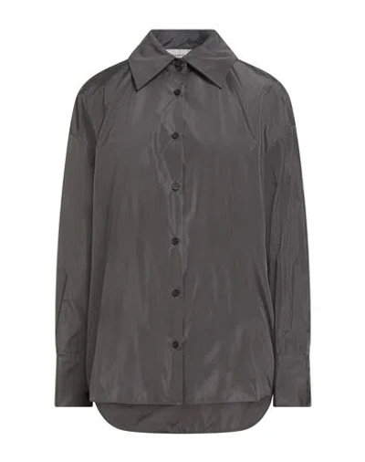 Liviana Conti Woman Shirt Charcoal Size 6 Polyester In Gray