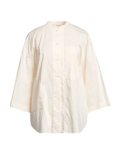 Liviana Conti Woman Shirt Cream Size 10 Cotton, Polyamide, Elastane In White