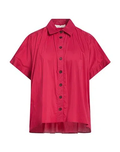Liviana Conti Woman Shirt Garnet Size 12 Cotton, Polyamide, Elastane In Red