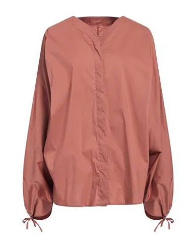 Liviana Conti Woman Shirt Light Brown Size 12 Cotton, Polyamide, Elastane In Beige