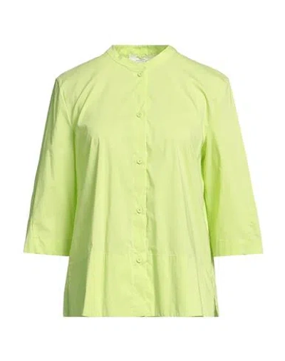 Liviana Conti Woman Shirt Light Green Size 6 Cotton, Polyamide, Elastane