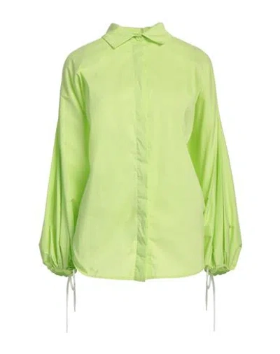 Liviana Conti Woman Shirt Lime Green Size 4 Cotton, Polyamide, Elastane