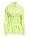 Liviana Conti Woman Shirt Lime Green Size 6 Cotton, Polyamide, Elastane