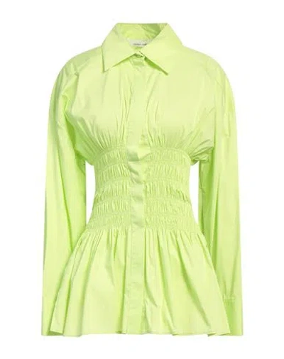 Liviana Conti Woman Shirt Lime Green Size 6 Cotton, Polyamide, Elastane