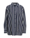 Liviana Conti Woman Shirt Midnight Blue Size 12 Cotton, Polyamide, Elastane In Blue