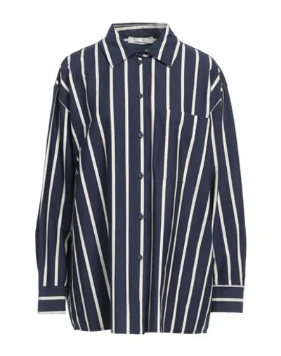 Liviana Conti Woman Shirt Midnight Blue Size 12 Cotton, Polyamide, Elastane