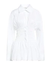 Liviana Conti Woman Shirt White Size 12 Cotton, Polyamide, Elastane In White