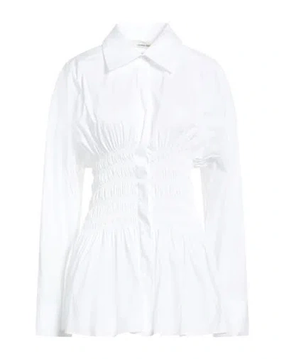 Liviana Conti Woman Shirt White Size 12 Cotton, Polyamide, Elastane