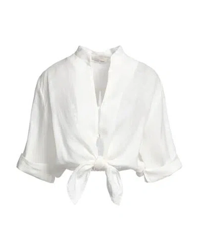 Liviana Conti Woman Shirt White Size 12 Linen