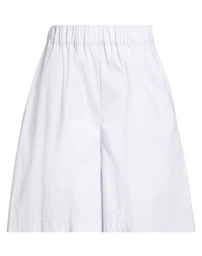 Liviana Conti Woman Shorts & Bermuda Shorts Lilac Size 2 Cotton, Polyamide, Elastane In Purple