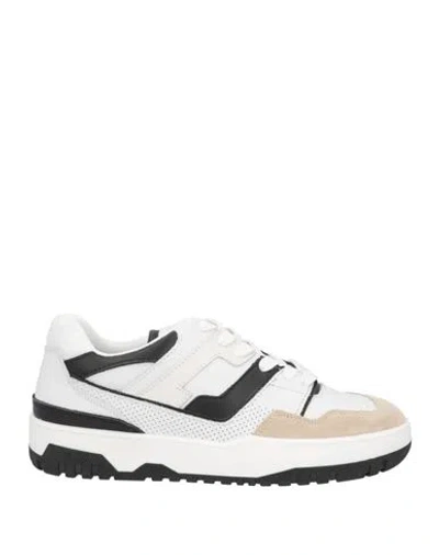 Liviana Conti Woman Sneakers Black Size 7 Leather, Polyester In Beige