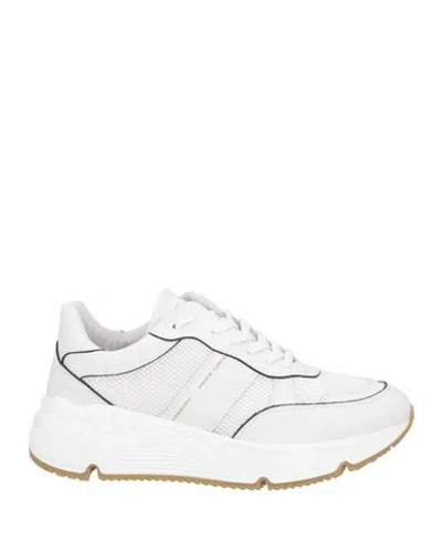 Liviana Conti Woman Sneakers White Size 7 Leather, Polyester