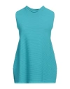 Liviana Conti Woman Sweater Azure Size 8 Viscose, Polyamide In Blue
