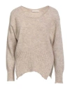 Liviana Conti Woman Sweater Beige Size L Alpaca Wool, Mohair Wool, Polyamide