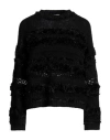 Liviana Conti Woman Sweater Black Size 8 Wool, Polyamide, Cashmere, Acrylic In Black