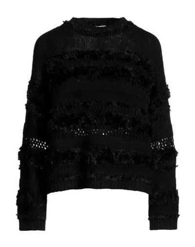 Liviana Conti Woman Sweater Black Size 12 Wool, Polyamide, Cashmere, Acrylic