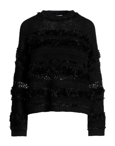 Liviana Conti Woman Sweater Black Size 8 Wool, Polyamide, Cashmere, Acrylic