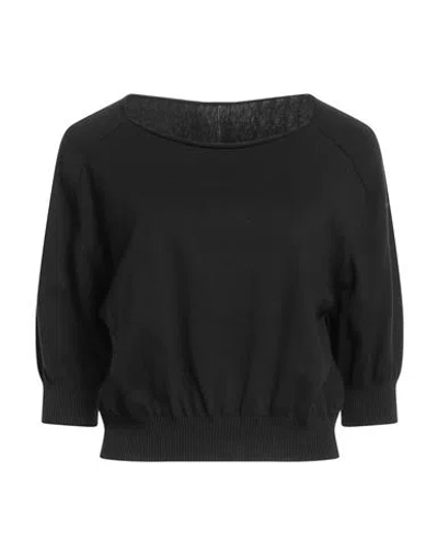 Liviana Conti Woman Sweater Black Size 8 Cotton, Viscose, Polyamide