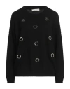 Liviana Conti Woman Sweater Black Size M Cashmere, Polyamide, Zamak