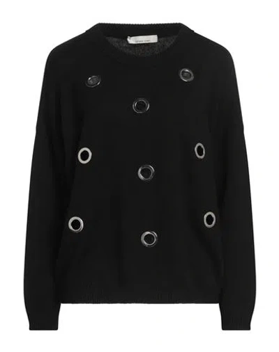 Liviana Conti Woman Sweater Black Size L Cashmere, Polyamide, Zamak