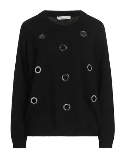 Liviana Conti Woman Sweater Black Size M Cashmere, Polyamide, Zamak