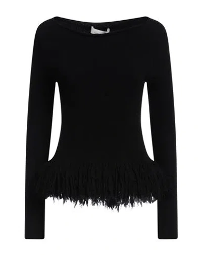 Liviana Conti Woman Sweater Black Size L Virgin Wool, Polyamide, Cashmere, Elastane