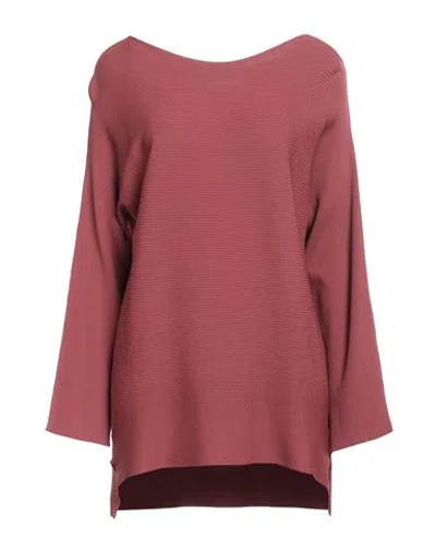 Liviana Conti Woman Sweater Brick Size 8 Viscose, Polyamide In Red