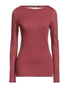 Liviana Conti Woman Sweater Brick Size M Wool, Polyamide In Burgundy