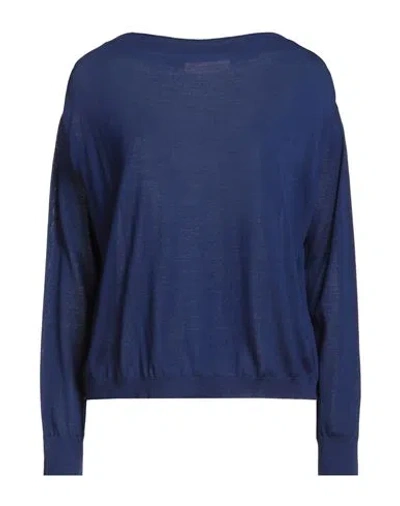 Liviana Conti Woman Sweater Bright Blue Size 8 Virgin Wool