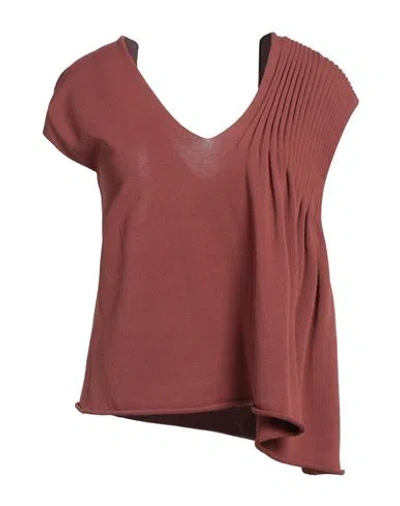 Liviana Conti Woman Sweater Brown Size 8 Viscose, Polyamide, Elastane