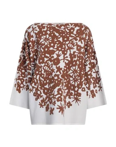 Liviana Conti Woman Sweater Brown Size 6 Viscose, Polyamide, Polypropylene