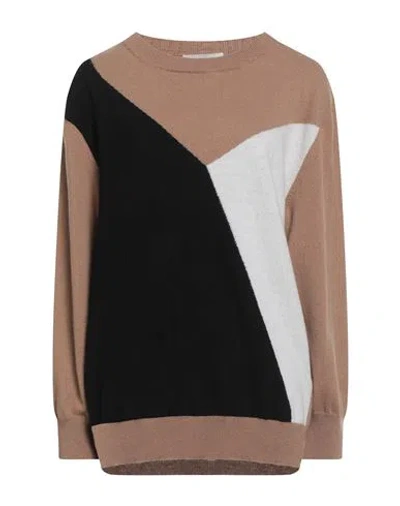 Liviana Conti Woman Sweater Camel Size 10 Cashmere, Polyamide, Wool In Brown