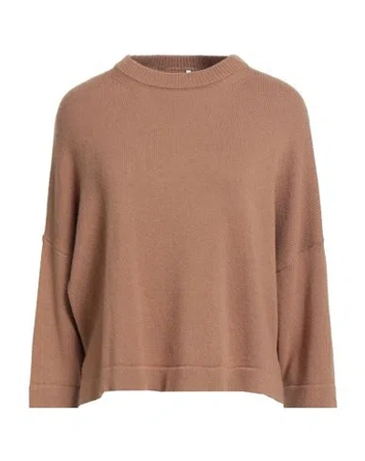 Liviana Conti Woman Sweater Camel Size L Cashmere, Polyamide In Sand