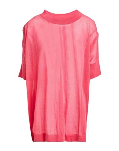 Liviana Conti Woman Sweater Coral Size 8 Cotton, Polyamide In Red