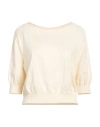 Liviana Conti Woman Sweater Cream Size 4 Cotton, Viscose, Polyamide