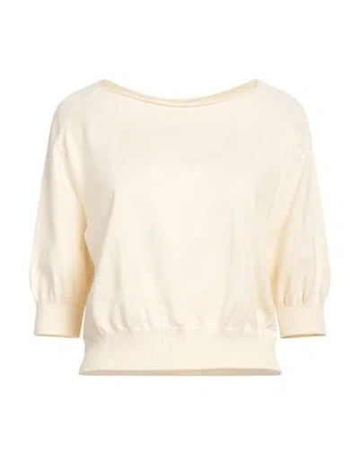 Liviana Conti Woman Sweater Cream Size 4 Cotton, Viscose, Polyamide