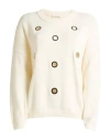 Liviana Conti Woman Sweater Cream Size M Cashmere, Polyamide, Zamak
